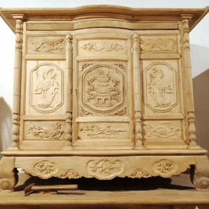 Tủ Thờ Đục Tam Đa, Đỉnh Hạc Đẹp