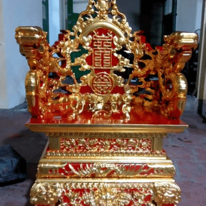 Ghế Hầu Chạm Cửu Long Sơn Son Thếp Vàng