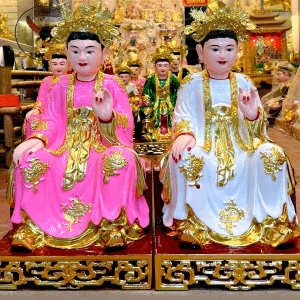 Tượng Cô Bơ Cô Chín Sơn Son Thếp Vàng