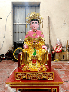 Tượng Cô Chín Sơn Son Thếp Vàng