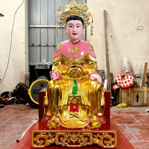 Tượng Cô Chín Sơn Son Thếp Vàng