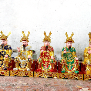 Tượng Ngũ Vị Tôn Quan Sơn Son Thếp Vàng