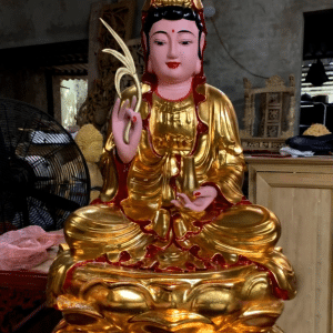 Tượng Quán Thế Âm Bồ Tát Sơn Son Thếp Vàng