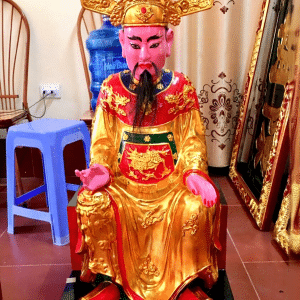 Tượng Quan Trần Triều (Đức Thánh Trần) Sơn Son Thếp Vàng