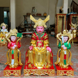 Tượng Trần Triều Và Nhị Vị Vương Cô