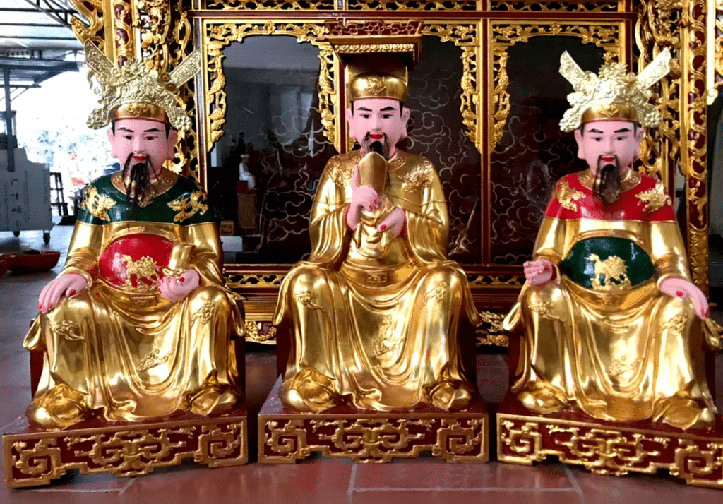 Tượng Vua Cha Ngọc Hoàng Nam Tào Bắc Đẩu Sơn Son Thếp Vàng