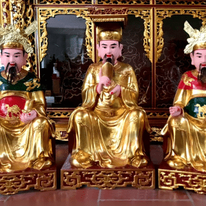 Tượng Vua Cha Ngọc Hoàng Nam Tào Bắc Đẩu Sơn Son Thếp Vàng