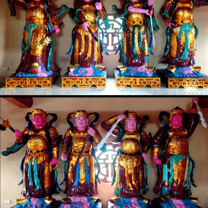 Tượng Bát Bộ Kim Cương Sơn Son Thếp Vàng